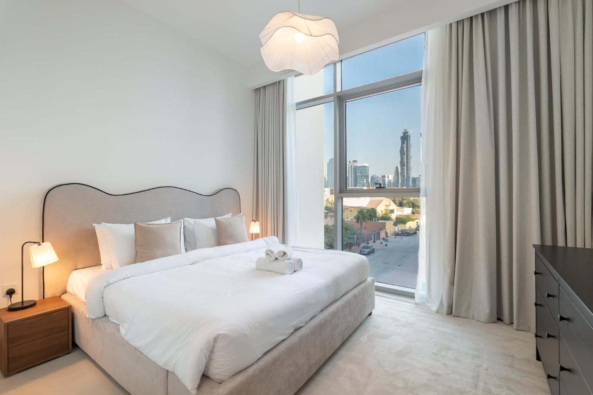 Full Burj Khalifa View In 3 Bedroom Apartment In Canal Front 1 That Sleeps 6 두바이 외부 사진